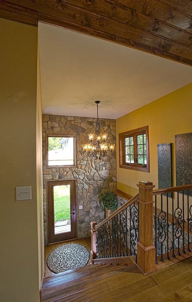 Custom Remodelers Inc. installing a new entry door on a Twin Cities home