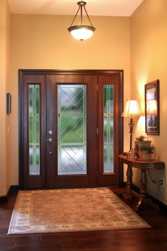 Custom Remodelers Inc. installing a storm door on a Minneapolis home